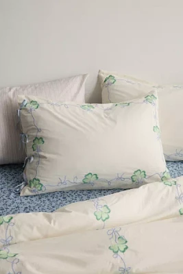 Clover Embroidered Sham Set