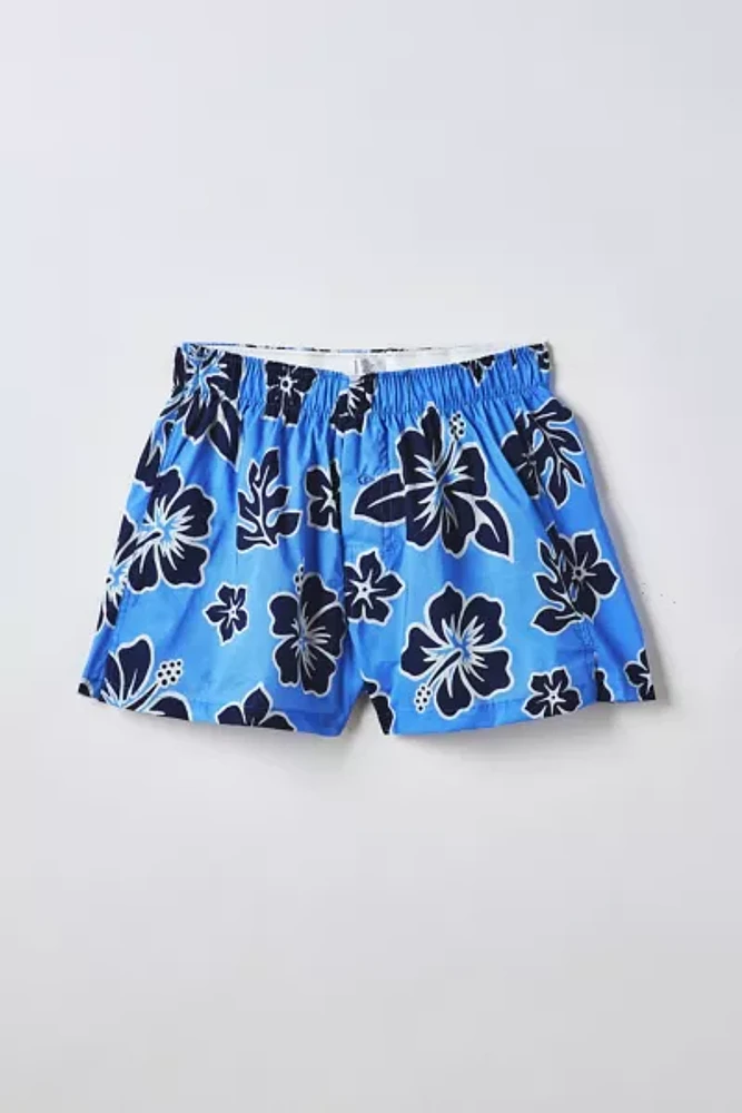 Hibiscus Pattern Woven Boxer Short