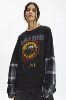 Urban Renewal Remade Flannel Sleeve Music Tee