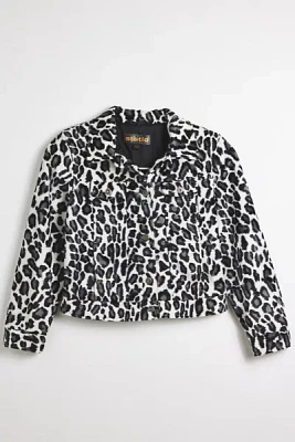 Vintage Animal Print Faux Fur Jacket