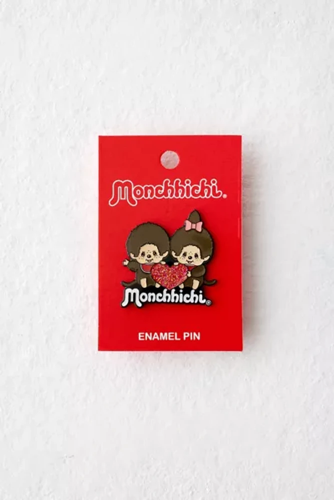 Monchhichi Heart Enamel Pin