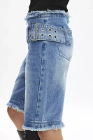 The Kript Furio Belted Denim Jort