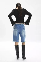 The Kript Furio Belted Denim Jort