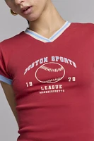 Boston Sports Baseball Graphic Ringer Baby Tee