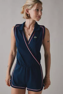 Lacoste Wrap-Front Sleeveless Polo Romper