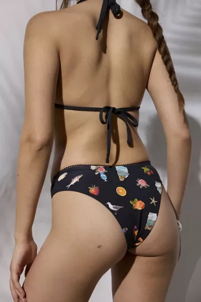 Out From Under Phoebe Printed High-Cut Cheeky Bikini Bottom