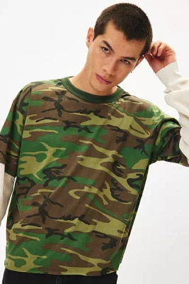 Urban Renewal Remade Camo Thermal Double Layer Long Sleeve Tee