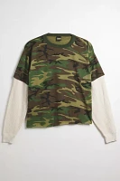 Urban Renewal Remade Camo Thermal Double Layer Long Sleeve Tee