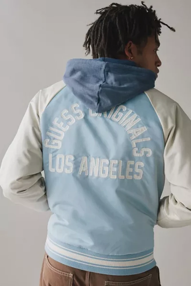 GUESS ORIGINALS Satin Varsity Jacket