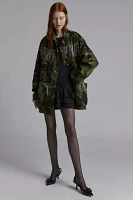 Urban Renewal Remade Rhinestone Fringe Camo Jacket