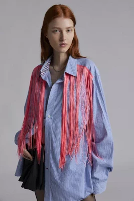 Urban Renewal Remade Fringe Button Down Shirt