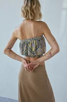 Silence + Noise Harper Printed Bubble Tube Top