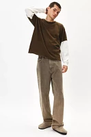 Urban Renewal Remade Overdyed Thermal Sleeve Cropped Tee