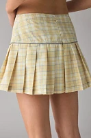 UO Lottie Fit-And-Flare Pleated Mini Skirt