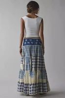 Kimchi Blue Amelia Crafted Patchwork Lace Trim Maxi Skirt