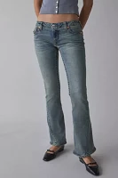 True Religion Joey Low-Rise Flap Flare Jean