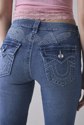 True Religion Crystal Wing Becca Low-Rise Bootcut Jean
