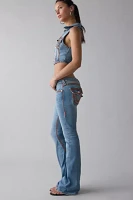 True Religion Joey Low-Rise Super QT Flap Flare Jean