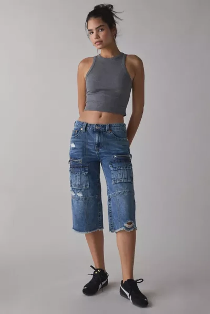 True Religion Bobbi Baggy Cargo Jort