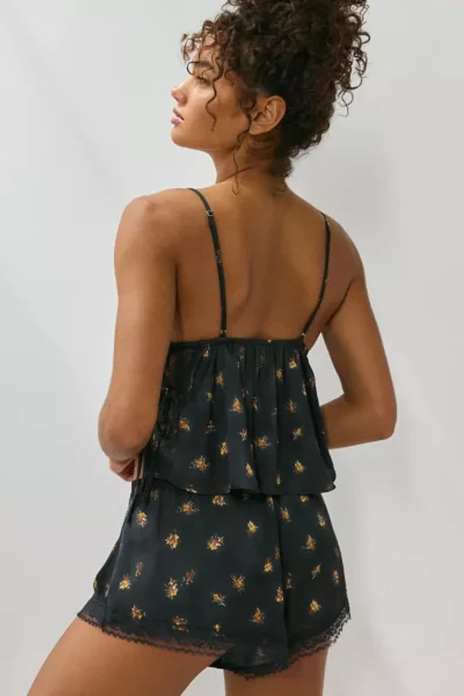 Out From Under Lola Satin Flyaway Cami & Micro Short Set