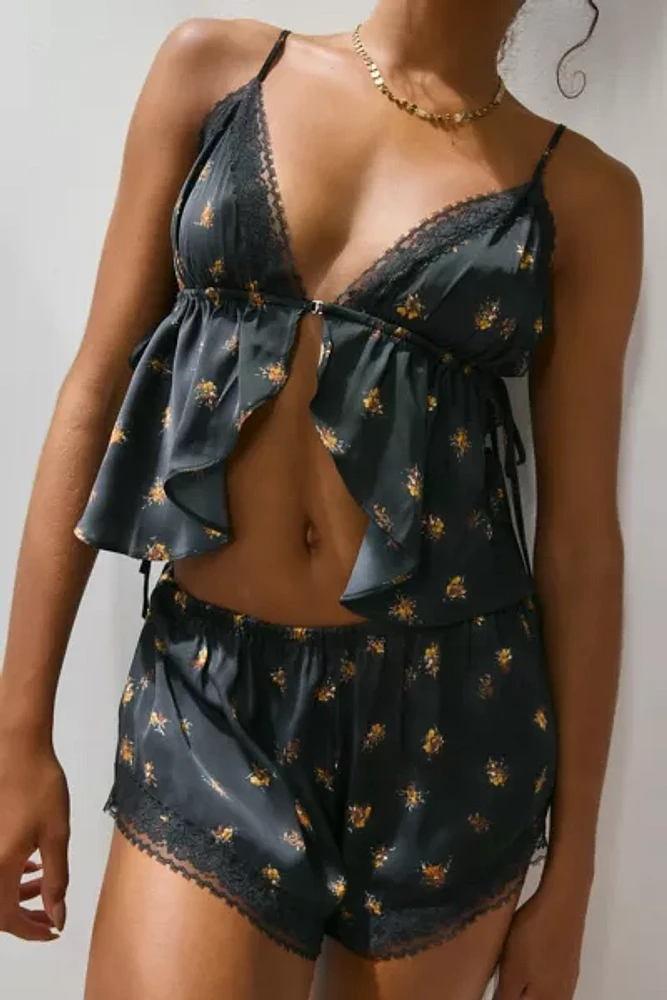 Out From Under Lola Satin Flyaway Cami & Micro Short Set
