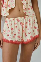 Out From Under Lola Satin Flyaway Cami + Micro Short Set