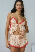 Out From Under Lola Satin Flyaway Cami + Micro Short Set