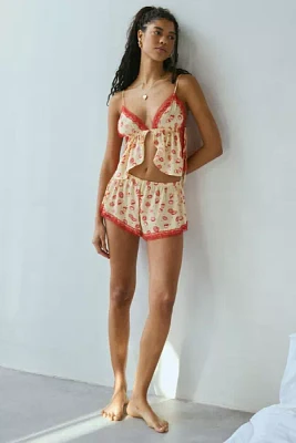 Out From Under Lola Satin Flyaway Cami + Micro Short Set