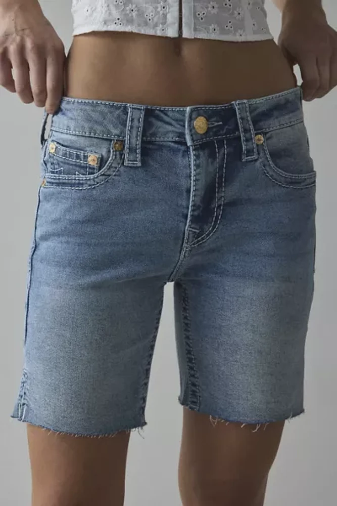 True Religion Mid-Rise Bermuda Slit-Hem Short
