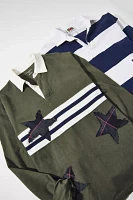 Urban Renewal Remade Flannel Star Patch Rugby Shirt