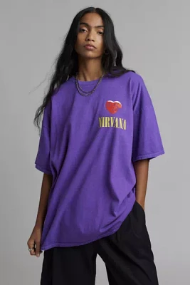 Nirvana Heart-Shaped Box Graphic Oversized Tee