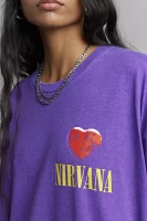 Nirvana Heart-Shaped Box Graphic Oversized Tee