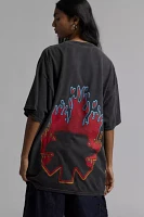 Red Hot Chili Peppers Flaming Graphic T-Shirt Dress