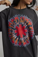 Red Hot Chili Peppers Flaming Graphic T-Shirt Dress