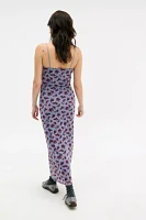 UO Floral Tie-Front Mesh Maxi Dress