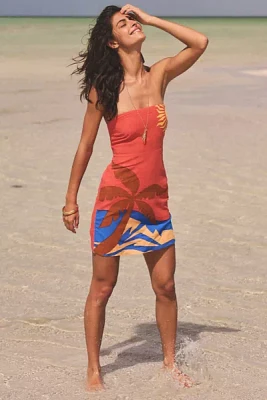 Billabong Bright Bloom Printed Strapless Mini Dress
