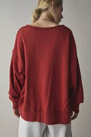 Out From Under Break It Up Notch V-Neck Pullover