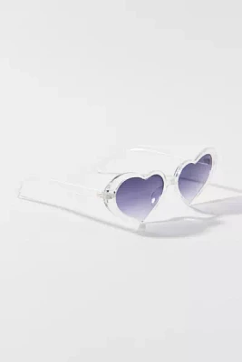 Amour Clear Plastic Heart Sunglasses