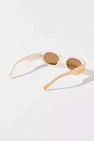 Brielle Shimmer Plastic Round Sunglasses