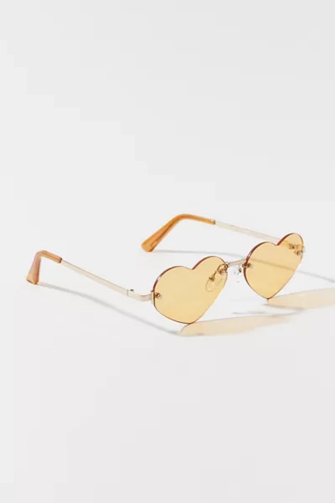 Emily Rimless Heart Shape Sunglasses