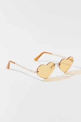 Emily Rimless Heart Shape Sunglasses