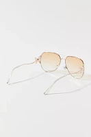 Goldie Butterfly Metal Aviator Sunglasses