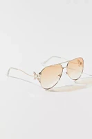 Goldie Butterfly Metal Aviator Sunglasses