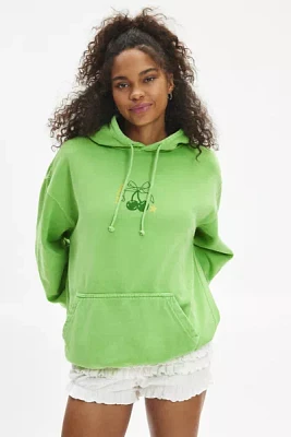 Healthy Living Graphic Overdyed Hoodie Sweatshirt