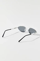 Poe Metal Cat-Eye Aviator Sunglasses