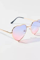 Stevie Pastel Ombre Metal Heart Sunglasses