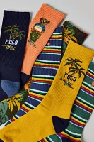 Polo Ralph Lauren Surf Club Bear Crew Sock 6-Pack