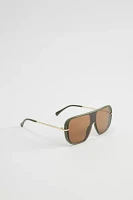 Arlo Flat Brim Aviator Sunglasses