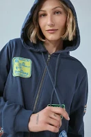 BDG Bowling Patch Graphic Zip-Up Hoodie Sweatshirt