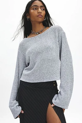 Urban Renewal Remnants Marled Knit Drippy Sleeve Sweater